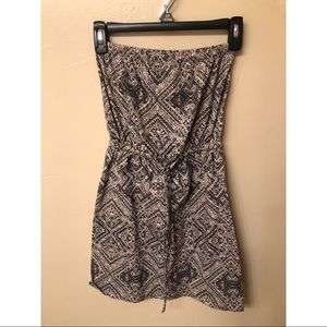 Strapless Tribal Print Dress